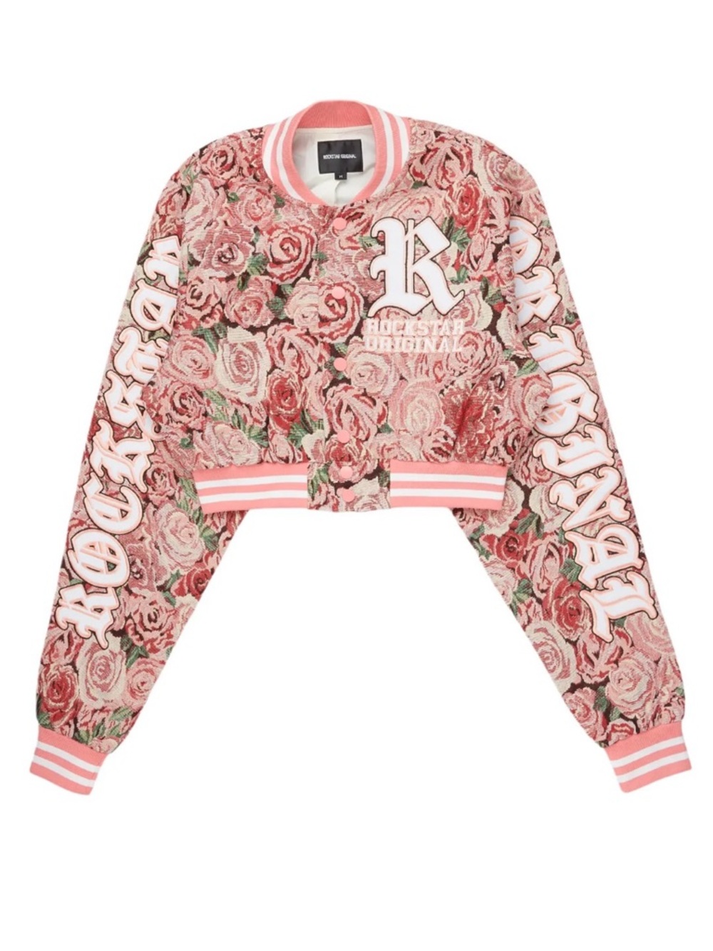 Rockstar Original Darresha Cropped Varsity Jacket - NWOT